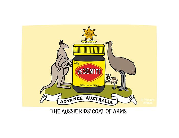 2022-023P The Australian kids Coat of arms, VEGEMITE AUSSIE - BALLARAT ROCHELLE 20-Jan-22