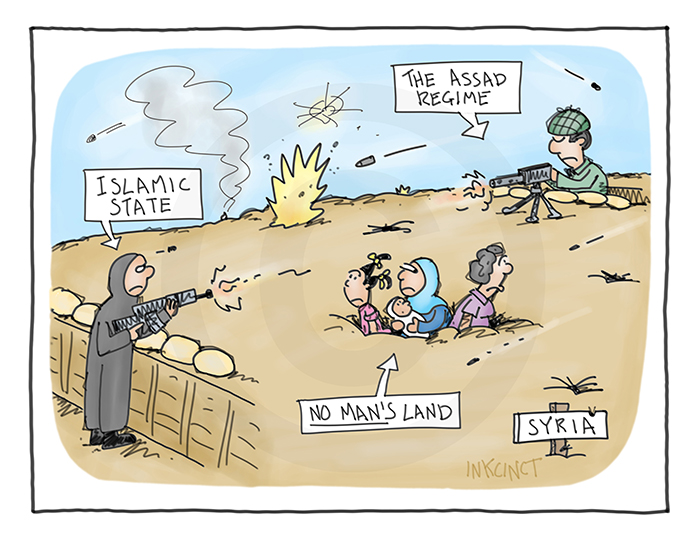 2015-629 No man's land. IS Syria, terrorism 16th November