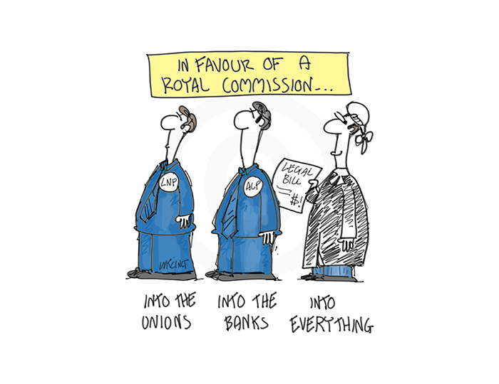 2016-170P In favour of a Royal commission, Unions banks politicians 11th april