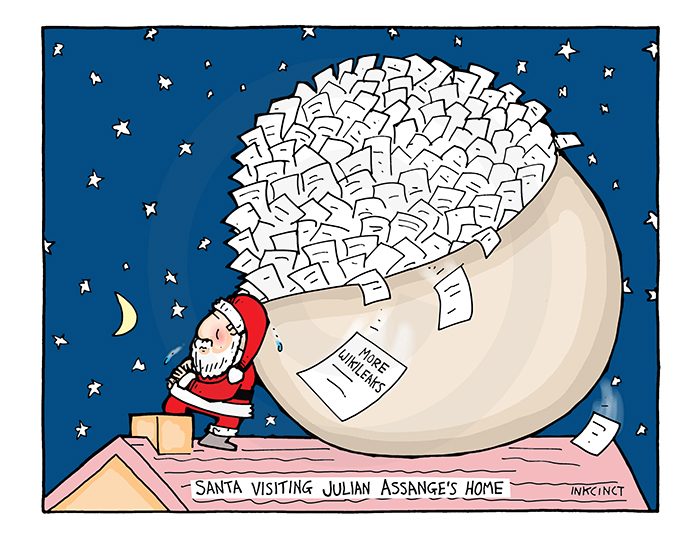 2010-831 Santa visiting Julian Assange 20th December