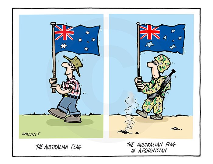 2011-123 The Australian flag in Afghanistan 21st January