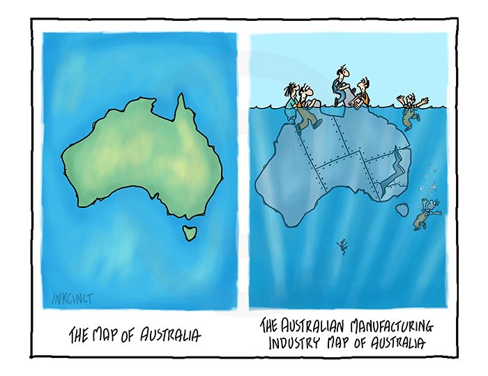 2013-588 manufacturing industry map of Australia