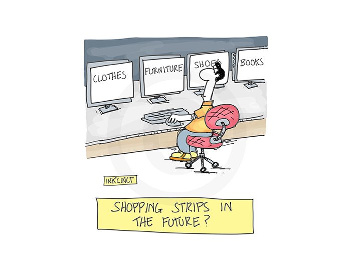 2016-435P Shopping strip in the future - online computer 18th July
