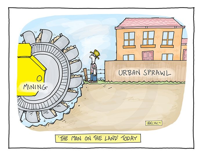 2016-447 Man on the land today - mining urban sprawl farmer 21st July