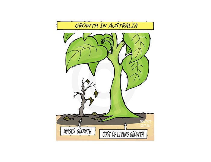 2017-575P Wages growth, cost of living growth, tree vine - ECONOMIC AUSTRALIA 25th october