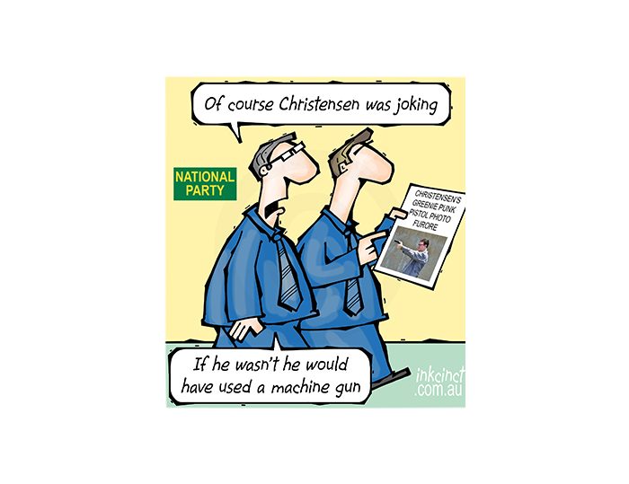 2018-076P Only joking, Christensen greenie punk comment - POLITICS AUSTRALIA 19th February