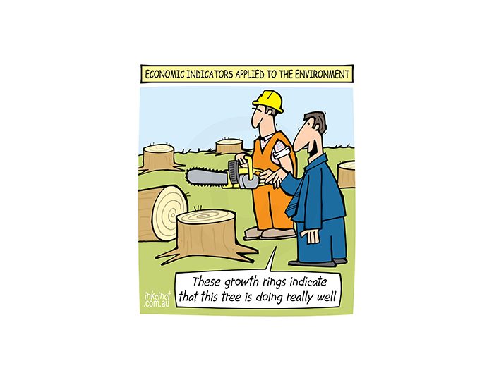 2019-049P Economic indicators applied to the environment, tree stump - ENVIRONMENT AUSTRALIA WORLD 30th January
