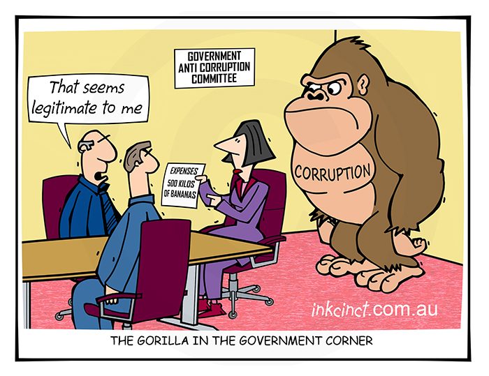 2019-406 Anti corruption gorilla in the corner - SOCIAL 3rd October