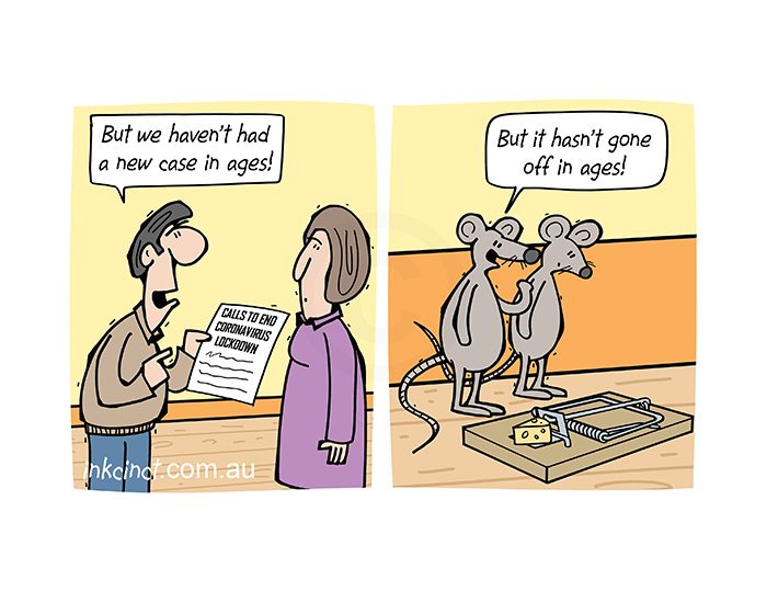 2020-155P No new coronavirus case in ages, mouse trap 5th May copy