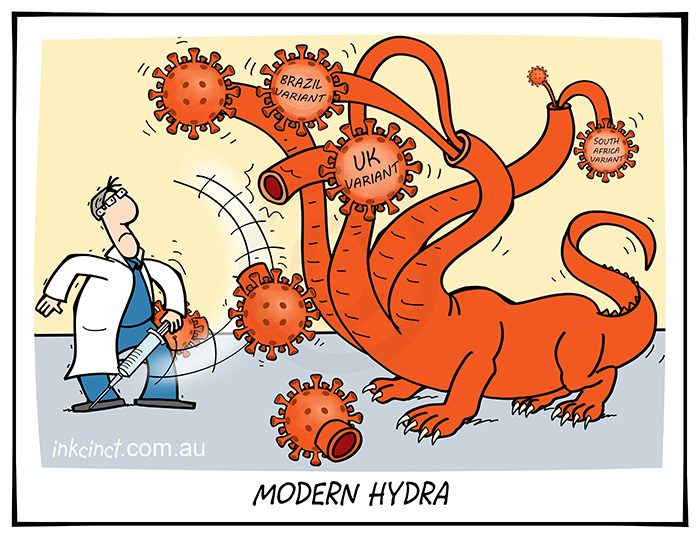 2021-057 Modern Hydra, coronavirus COVID variant - WORLD BALLARAT 11th February