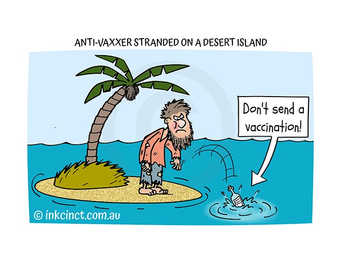 2021-378P Anti-vaxxer stranded on a desert island, HEALTH COVID VACCINATIONS - MSC 25-Oct-21 copy