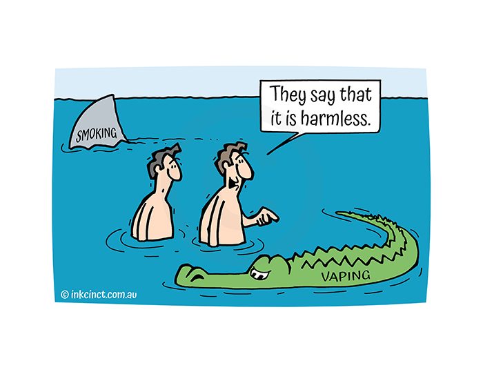 2022-117P They say that it is harmless, SMOKING VAPING SHARK CROCODILE HEALTH - MSC 07-Apr-22