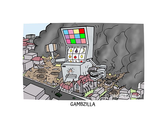 2023-046P Gambzilla, POKIES GAMBLING GODZILLA - MSC BALLARAT ERIN 02-Feb-23