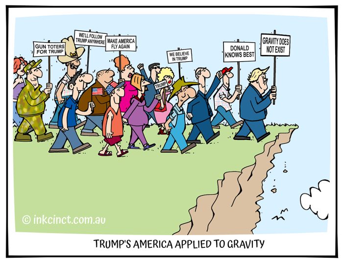 2025-07 Trumps America applied to gravity, POLITICS SOCIAL – USA 16-Feb-25
